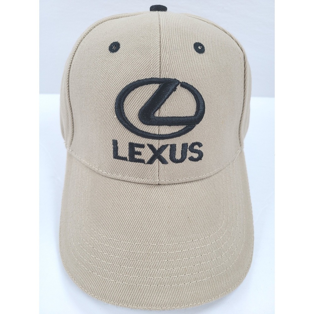 Lexus Tan Beige Embroidered Logo Baseball Cap Hat Adjustable Cotton‎ Mens Womens
